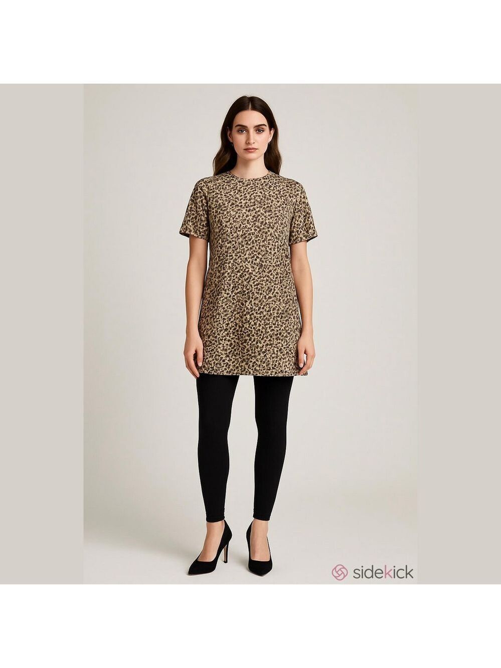 Dressing Clio Dress, Size Medium, PTP 23", Length 33", Animal print, (B12)